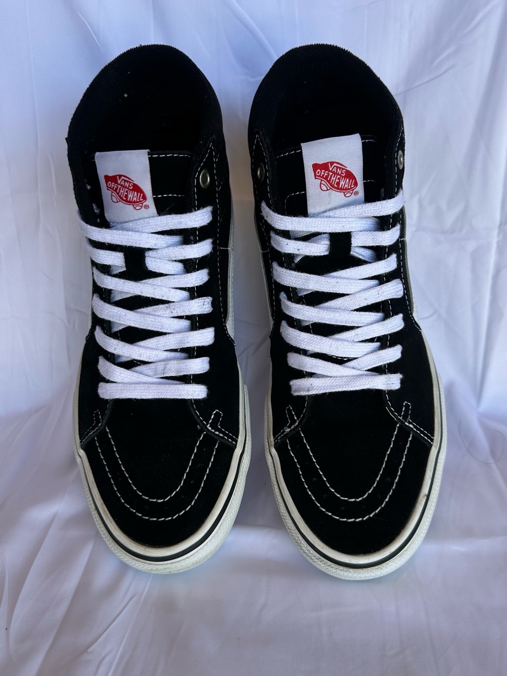 Vans Black & White High-Top Skate Sneakers